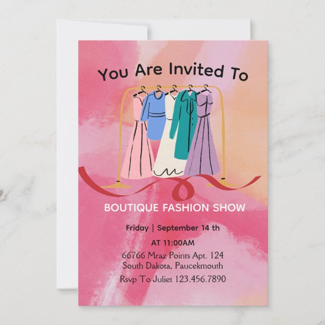 Clothing Store invitation (Front)