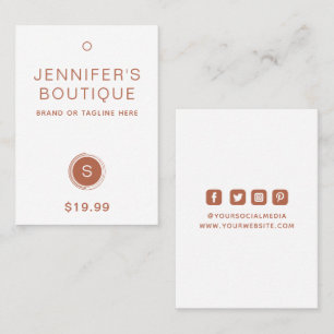 Clothing Tags Hang Tags Small Business Brown
