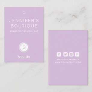 Clothing Tags Hang Tags Small Business Lavender