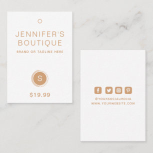 Clothing Tags Hang Tags Small Business Tan White