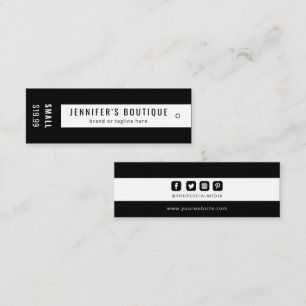Clothing Tags Small Business Black White Price Tag