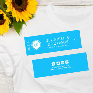 Clothing Tags Small Business Blue White Price Tags