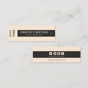 Clothing Tags Small Business Dark Brown Price Tag