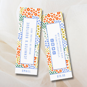 Clothing Tags Small Business Floral Price Tag