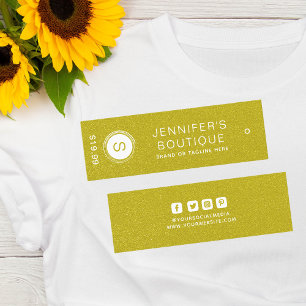Clothing Tags Small Business Gold White