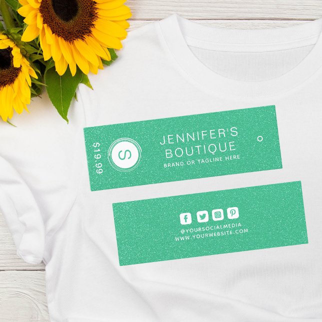 Clothing Tags Small Business Green White (Creator Uploaded)