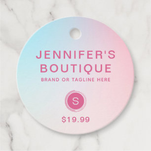 Clothing Tags Small Business Pastel Pink Blue