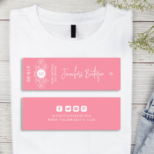 Clothing Tags Small Business Pink Price Tags