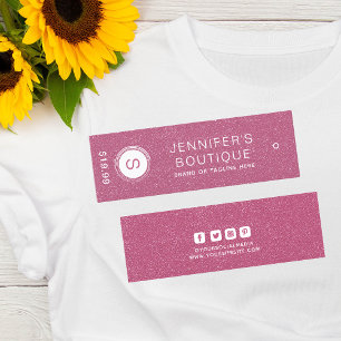Clothing Tags Small Business Pink White