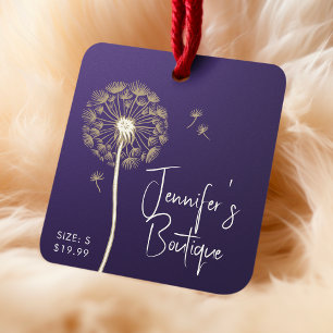 Clothing Tags Small Business Purple Floral Price