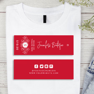 Clothing Tags Small Business Red Price Tags