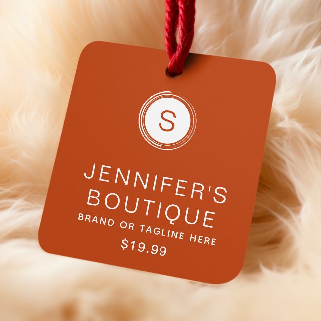 Clothing Tags Small Business Rust White (Creator Uploaded)