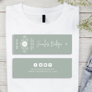 Clothing Tags Small Business Sage Green Price Tags