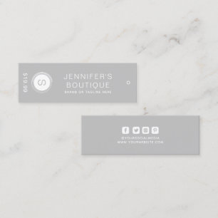 Clothing Tags Small Business Silver Price Tags
