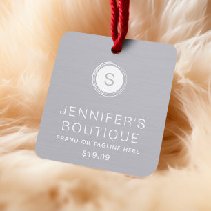 Clothing Tags Small Business Silver White