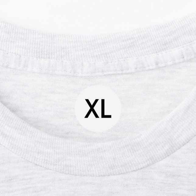 Clothing XL Large Size Labels for Clothes Apparel (Affixed)