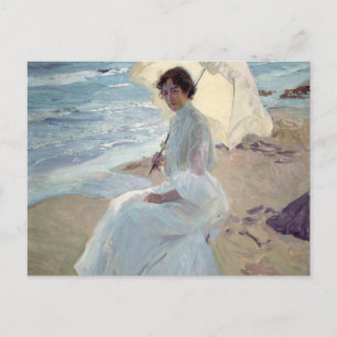 Clotilde on the Beach - Joaquín Sorolla Postcard