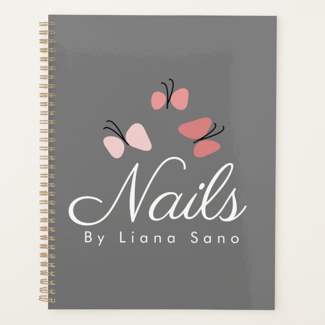 Clou Artiste Papillons Planificateur de rendez-vou (Devant)