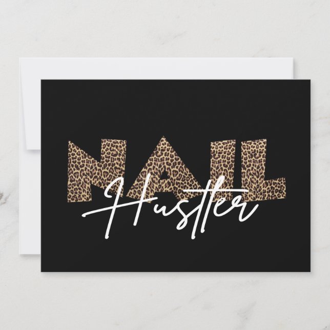 Clou Hustler Leopard Animal Invitation Carte (Devant)