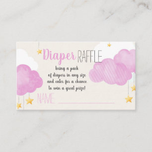 Cloud 9 Baby showers Pink Diaper Carte Raffin