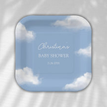 Cloud 9 Blue Baby Shower Personalized