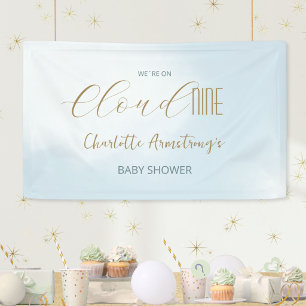 Cloud 9 Celestial Blue Baby Shower Banner