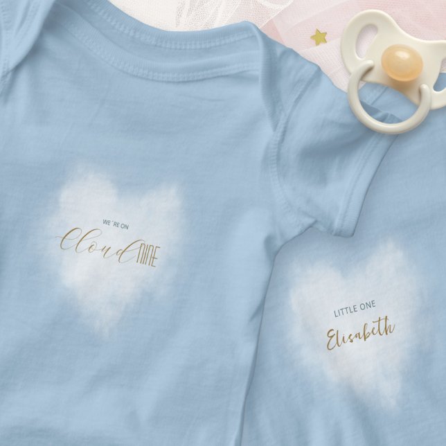 Cloud 9 Celestial Blue Baby Shower Bodysuit (Cloud 9 Celestial Blue Baby Shower Bodysuit ©Susanne Sachers - Sunny Mind 🌞)