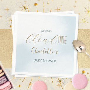 Cloud 9 Celestial Blue Baby Shower Napkin