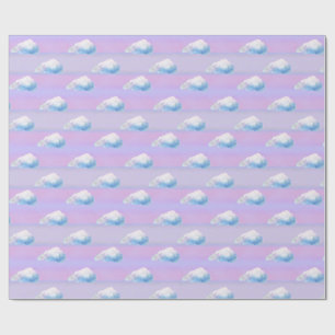 Cloud 9 Cloudy Purple and Blue Wrapping Paper