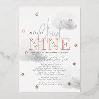 Cloud 9 Grey Clouds Watercolor Baby Shower by Mail