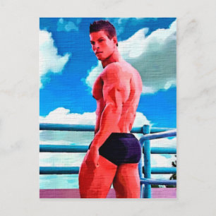 Cloud 9 Hunk Postcard