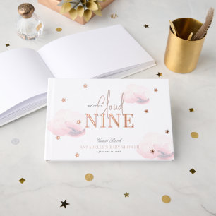 Cloud 9/Nine Pink Clouds Girl Baby Shower Guest Book