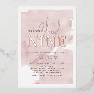 Cloud 9 Pink Sky Watercolor Bridal Shower