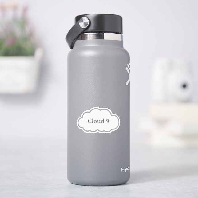 Cloud 9 - Relatable Cloud Sticker (HydroFlask)