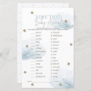 Cloud 9 Stars Blue Name the Baby Animal Game