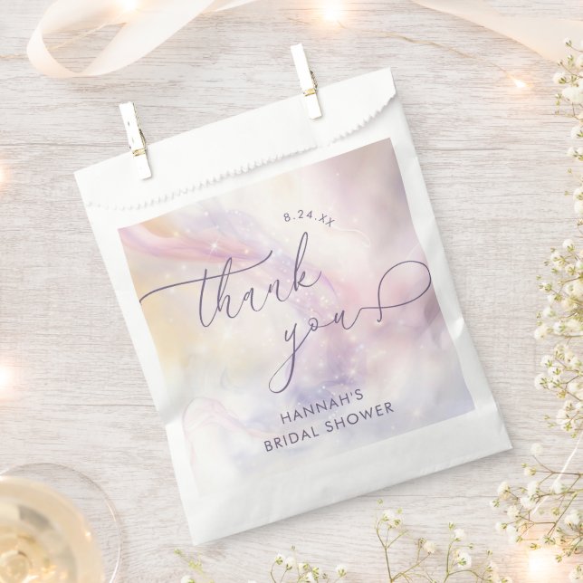 Cloud 9 Watercolor Bridal Shower  Favour Bag (Clipped)