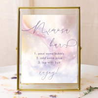 Cloud 9 Watercolor Bridal Shower Mimosa Bar