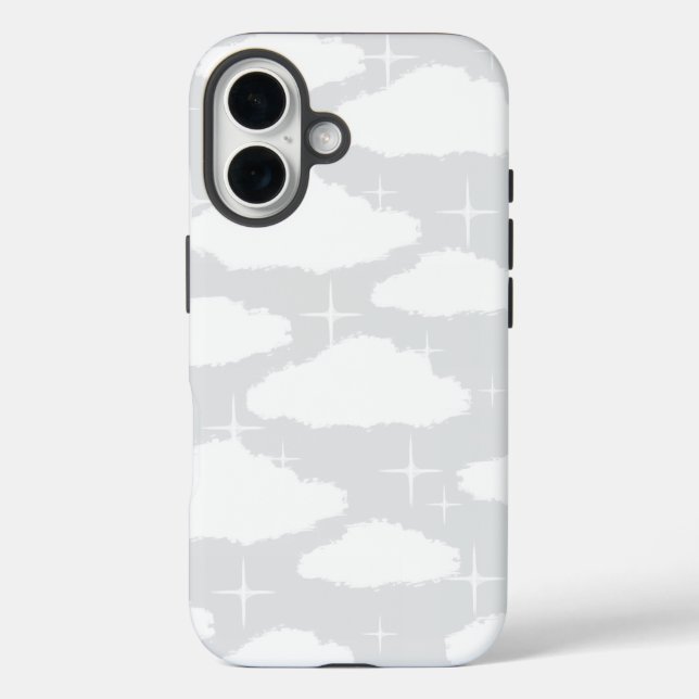 Cloud all-over-print with Sparkle Glitter Case-Mate iPhone Case (Back)