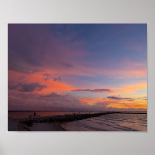 Cloud Alpenglow, Fort Pierce, Florida Poster