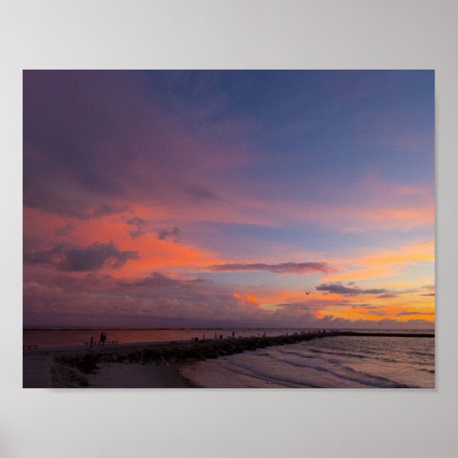 Cloud Alpenglow, Fort Pierce, Florida Poster (Front)