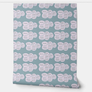 cloud and branch pattern wallpaper
