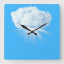 Cloud and Sunlight Wall Clock – Minimalist Sky-Ins