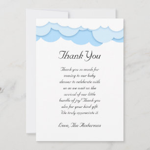Cloud Baby Shower Thank You Card