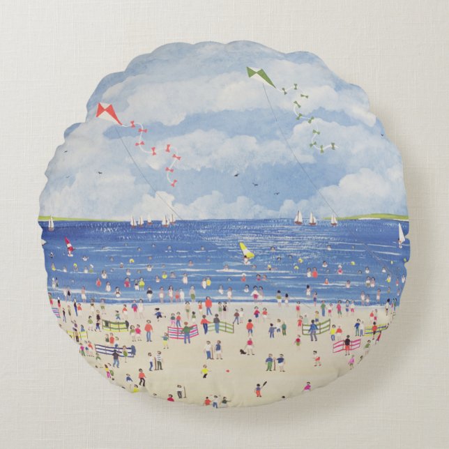 Cloud Beach Round Pillow (Front)