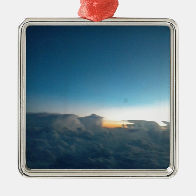 cloud birds metal ornament (Front)