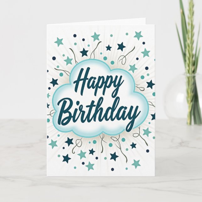 Cloud Birthday Card (Front)