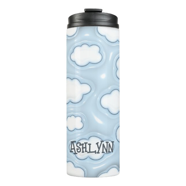 Cloud Blue Sky Personalized Inflated 3D Tumbler  (Front)