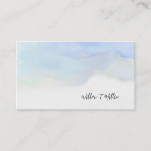 Cloud Blue Watercolor Antique Business Cards