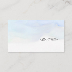Cloud Blue Watercolor Reiki Healing Business Cards