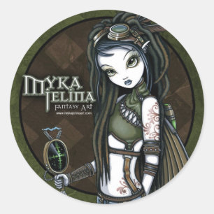 "Cloud Burst" Steampunk Aviatrix Fairy Stickers